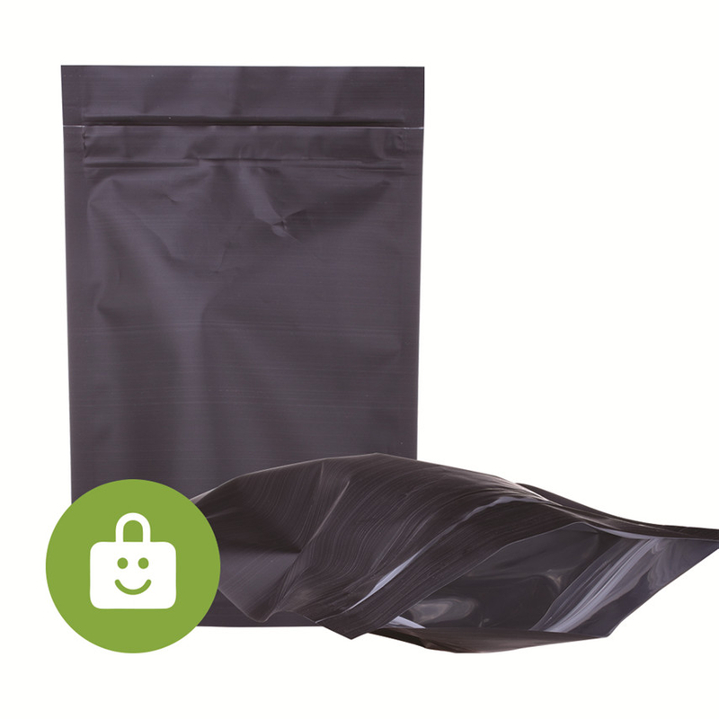 Foil en aluminium laminé en plastique biodégradable vs sac d'emballage personnalisé dégradable sac à preuves à fermeture éclair refermable