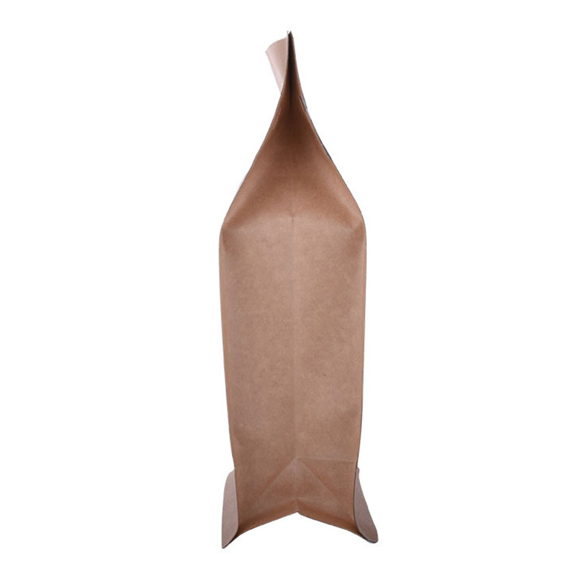 Ziplock de haute qualité Clear Fot Bottom Kraft Paper Bag Wholesale
