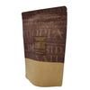 Zipper Matte Black Zip Coffee White Kraft Paper Sacs pour emballage de café