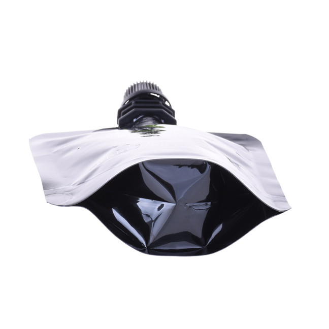 Sceau de chaleur personnalisé Recyclé Matte Noir Stand Up Alcohol Pouch