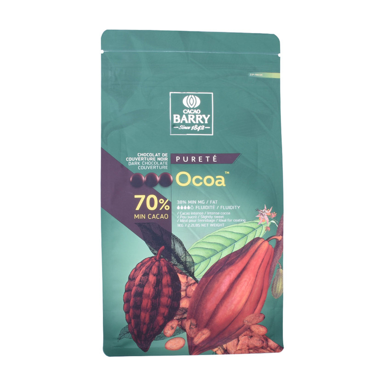 Biodégradable Ziplock NK Ziplock Flat Bottom Chocolate Sac