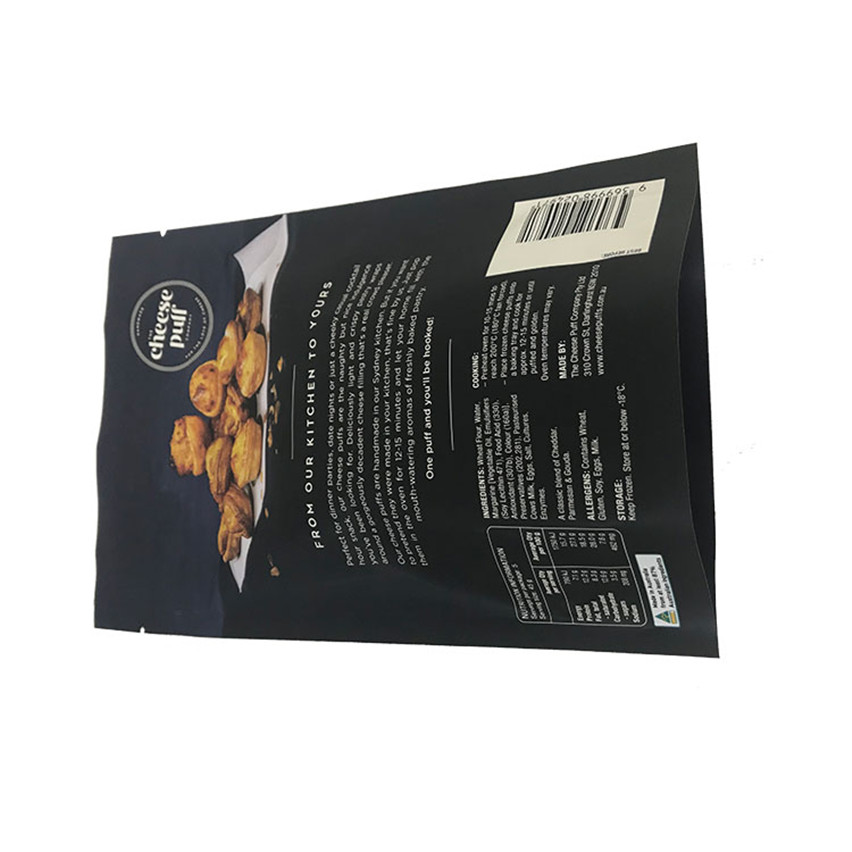 Excellente production personnalisée Matt Zip Lock Sac à fromage