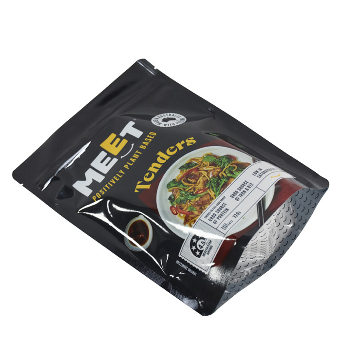 Sac de nourriture de pochette en papier d'aluminium vif avec logo personnalisé ziplock