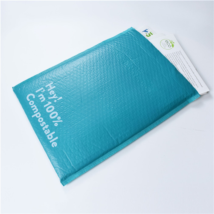 Sac de expédition en plastique compostable sans plastique Sac de messagerie avec bulle à l'intérieur