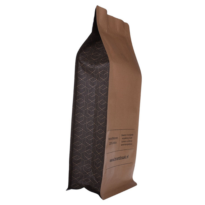Sacs de vente au détail de compostage stratifié avec ziplock pour l'emballage de café