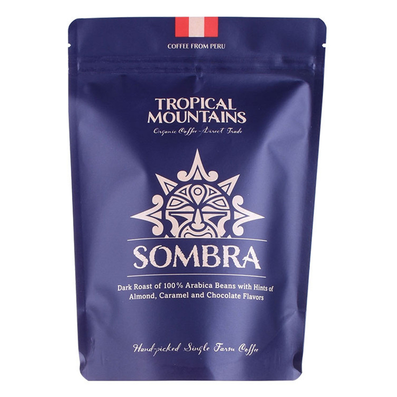 Design personnalisé Kraft Paper Zipper Stand Up Coffee Pouch Wholesale