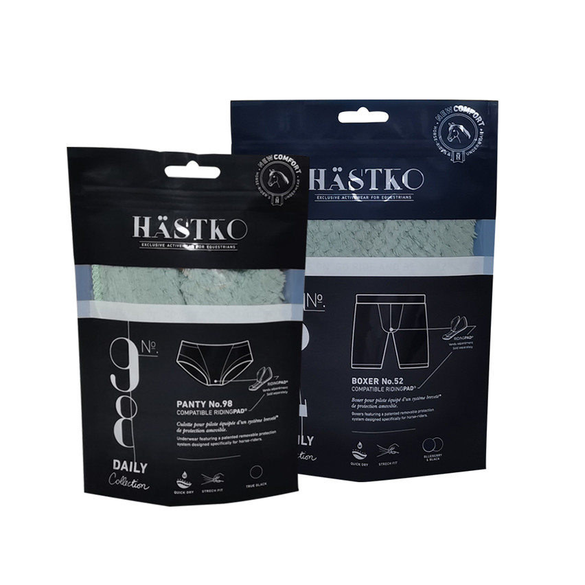 Compostable Custom Production Stand Up Apparel Packaging Sacs Wholesale