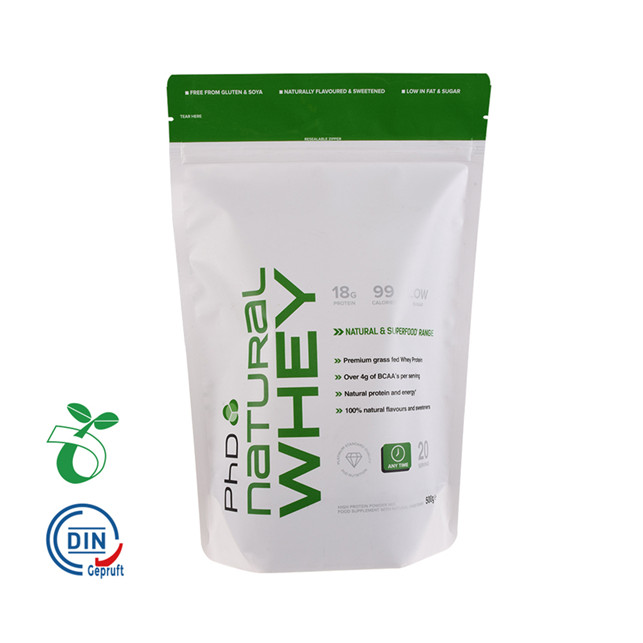 Sac de poudre nutritionnelle recyclable de 400g debout