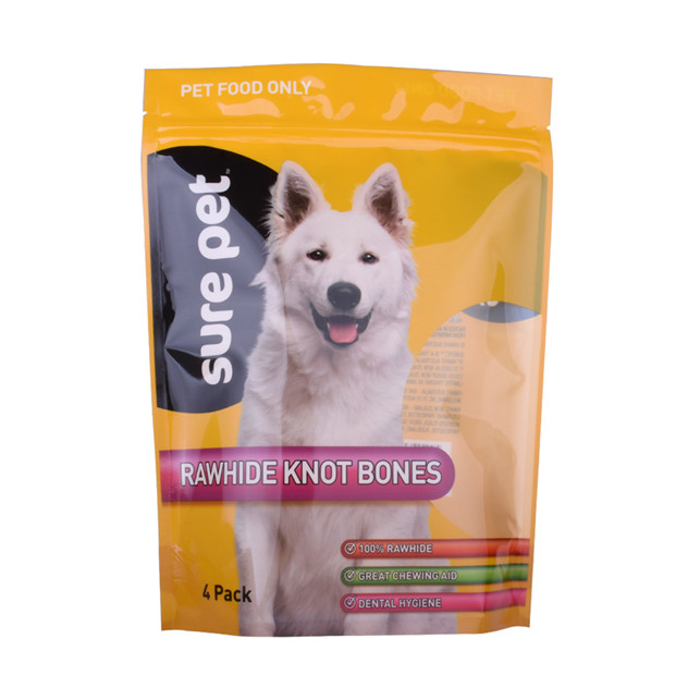 Sac de nourriture pour animaux de compagnie de recyclage, paquet de nourriture pour volaille avec fermeture à glissière