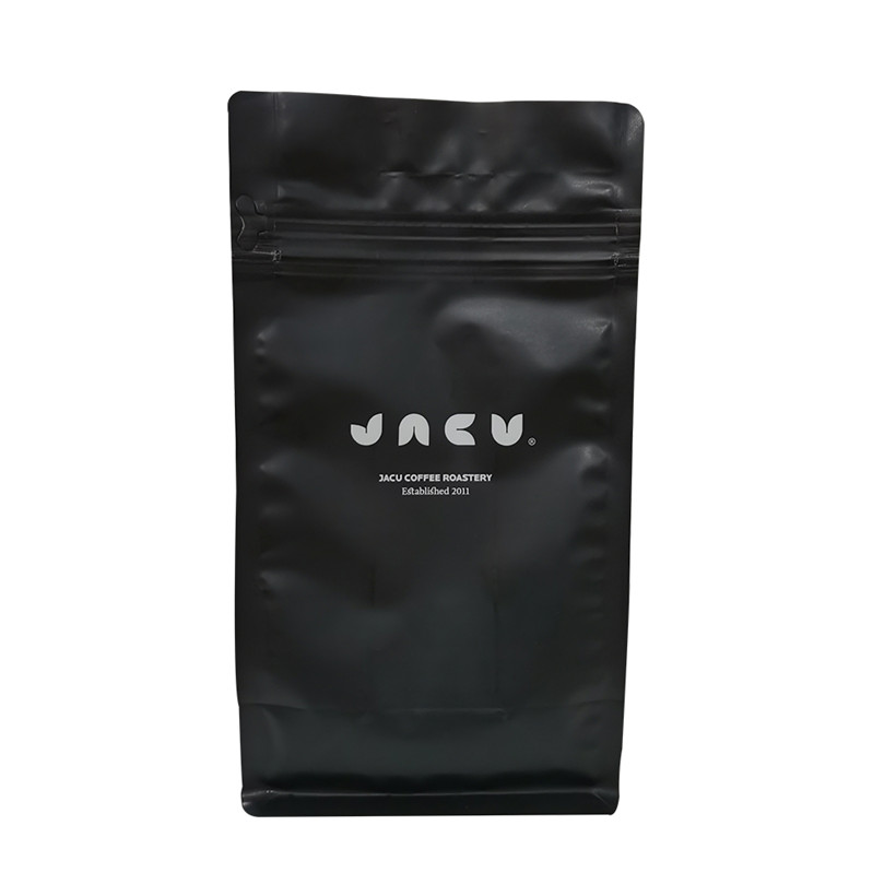 Boîte compostable Bottom Matt Black Surface Coffee Bag