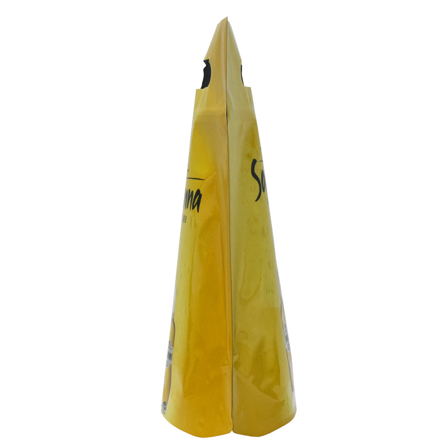 Sac en forme de poche à fermeture éclair avec une handle d'emballage de trou de poignée