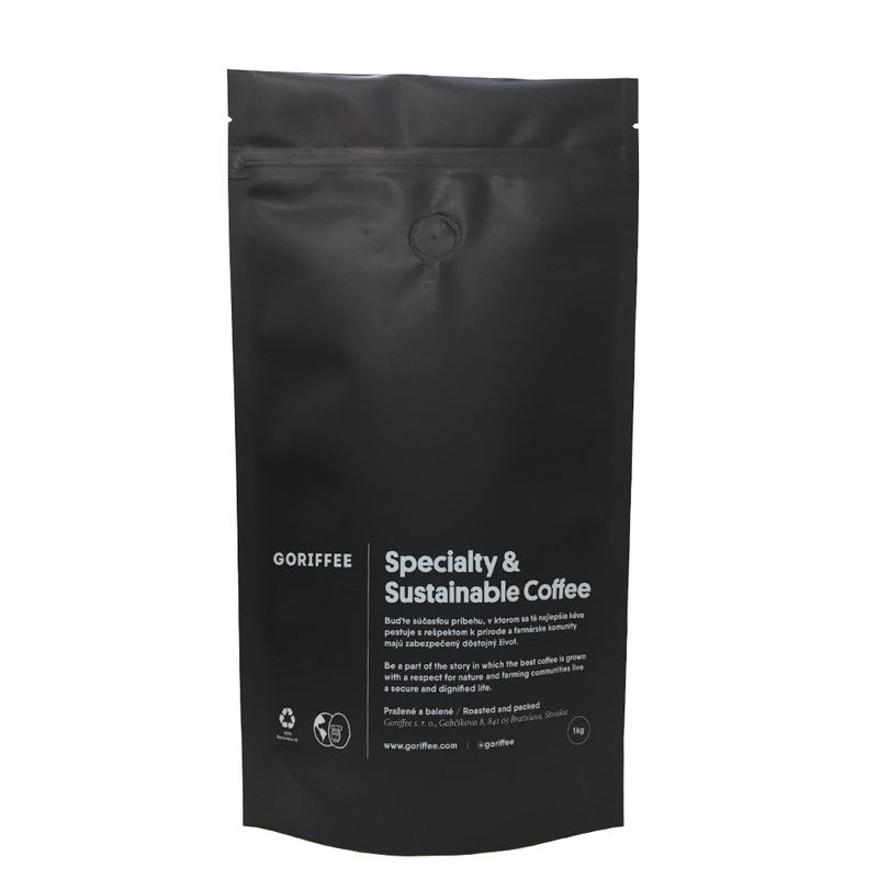 Sacs de grains de café d'emballage debout recyclables personnalisés en gros avec un faible MOQ