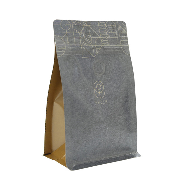 Paquet de poudre de café en papier d'aluminium réutilisable