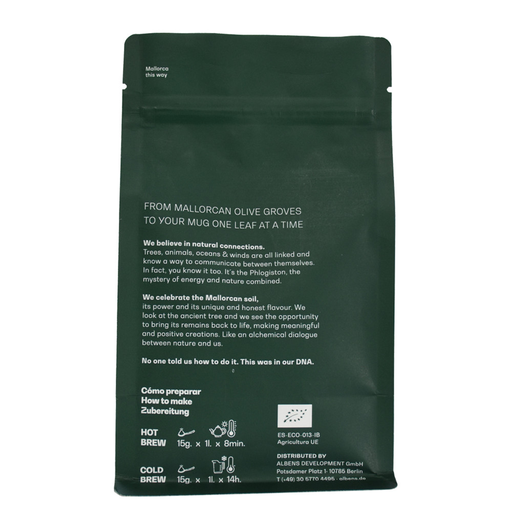 Sachet de café vert compostable populaire