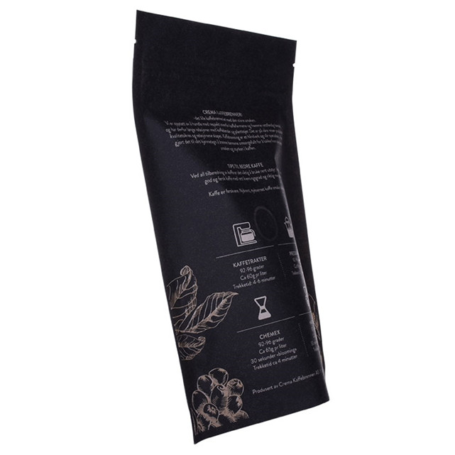 Ziplock vernishing clairement stand up sachets scellant sachets vanne de poche de café
