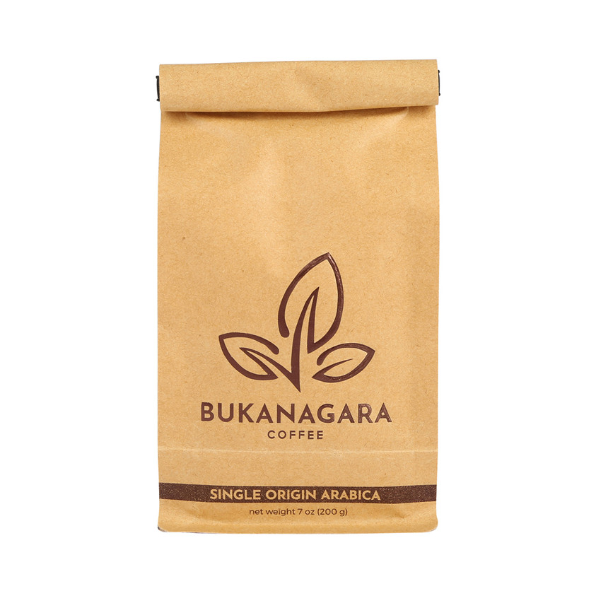 Papier à faible moq noir mat refusable Sac à café personnalisé clair