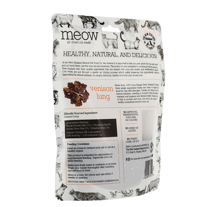 Le chat de haute qualité à base de bio traite le sac à glissière avec un encoche de larme
