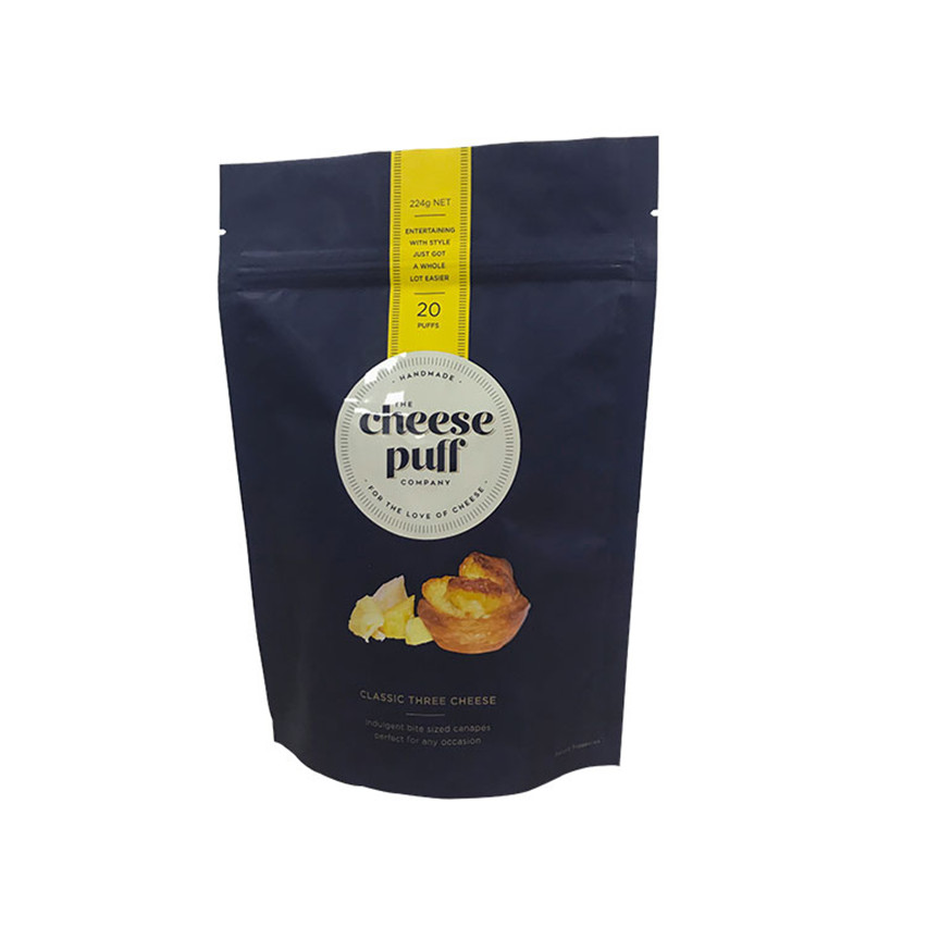 Excellente production personnalisée Matt Zip Lock Sac à fromage
