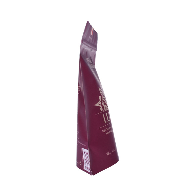 Sac recyclable brun laminé à chaleur scellée avec une fermeture éclair
