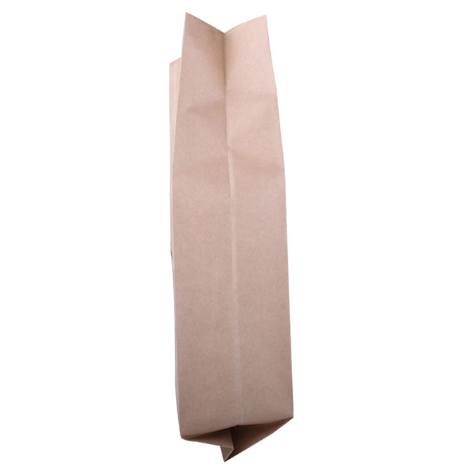 Sac à café compostable kraft laminé 1 kg au-dessus avec cravate en étain