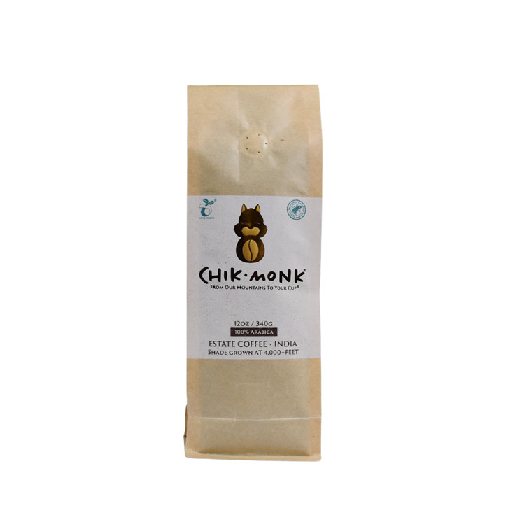 Plastique en plastique Small Zip Top Cellophane Gusset Sacs Pouche pour l'emballage de café