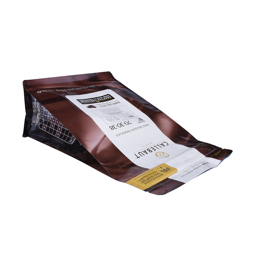Compostable Production personnalisée Snack Flat Bottom Packaging Materials Sacs Wholesale