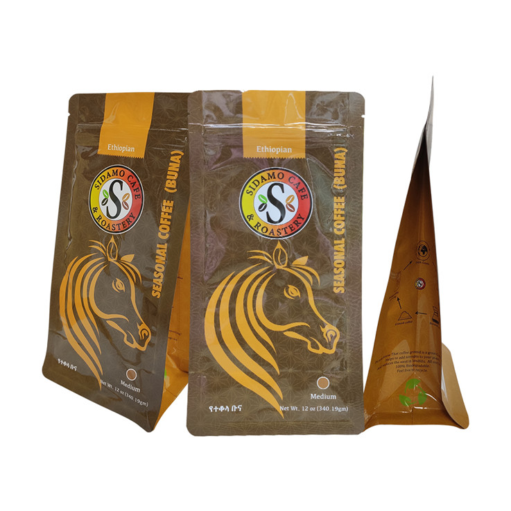 Sacs à café en plastique avec valve en mylar laminé