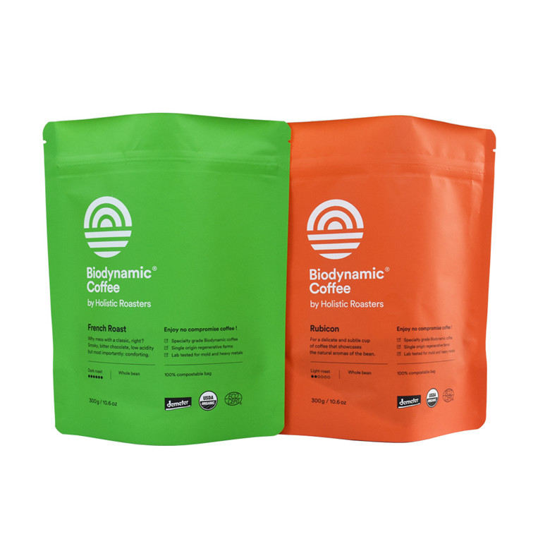 Sacs anti-odeurs refermables Sac à fermeture à glissière Sac à café compostable