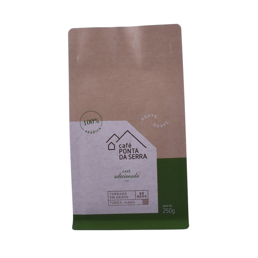 Sacs en papier brun biodégradable laminés personnalisés