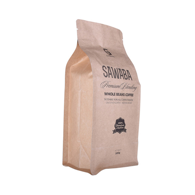 Matières organiques Sac à café 16oz biosourcé avec fond de boîte