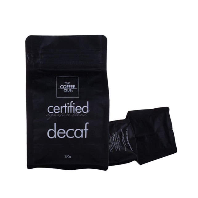 Eco Friendly 250G Cafe Packaging Pouche avec fermeture à glissière de poche 