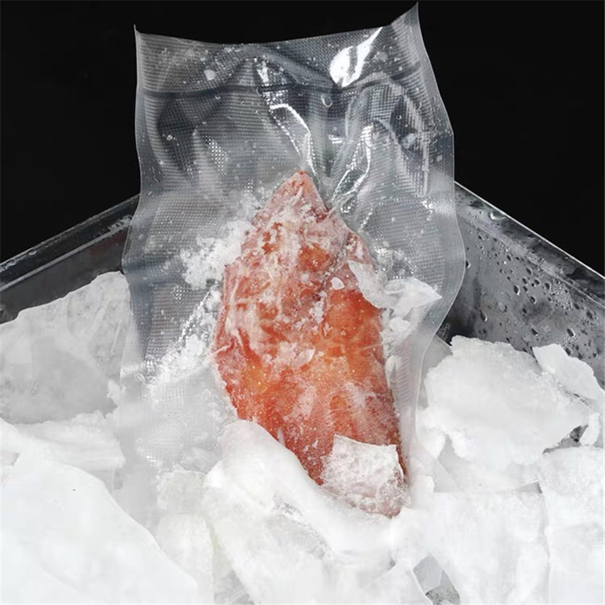 Sac d'emballage en plastique sous vide alimentaire en nylon thermoscellé pour poisson