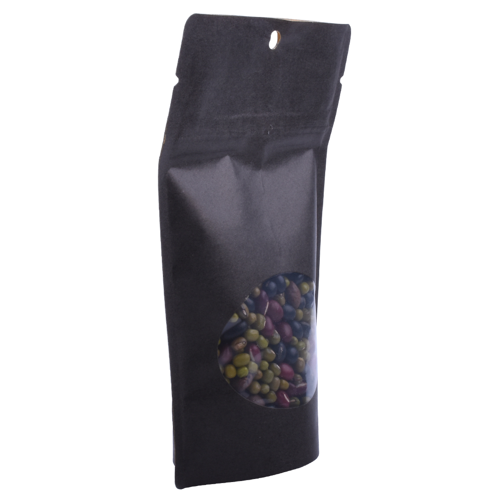 Aucun sac de café noir mat imprimé de serrure de fermeture à glissière de 100g avec le sac d'emballage en gros de valve