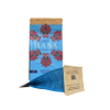 Sac à café biodégradable fond plat avec une fermeture à glissière de déchirure facile
