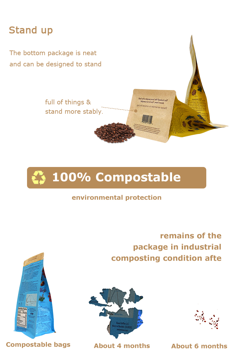 sac de grain de caf&eacute; compostable