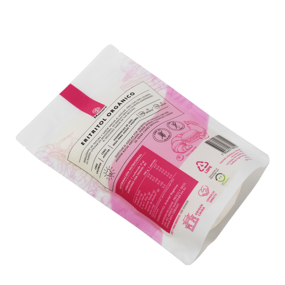 Recycle de recyclage ziplock réédiyable Mini Sacs d'échantillon blanc