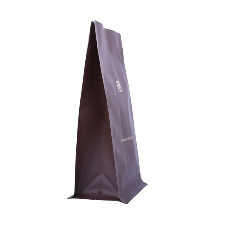 Sacs en papier à fermeture éclair supérieur refermables avec sacs d'emballage en papier manche