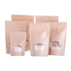 Fenêtre claire la plus récente Kraft Stand Up Sac Kraft Bags Sacs de nourriture pour les aliments