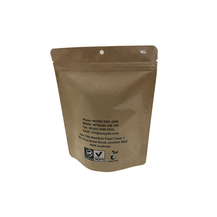 Sac à café Zip 12 oz avec un fournisseur de vanne à un mode