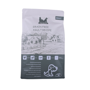 Design créatif adapté à l'éco-convivialité refermable ziplock nk pliant sac plat de nourriture pour animaux de compagnie en gros