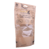 Sac d'alimentation en papier kraft de joint ziplock de ziplock refermable avec fenêtre transparente
