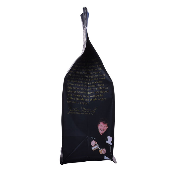 Conception personnalisée Matière laminée à glissière Recyclable Coffee Flat Bottom Sac