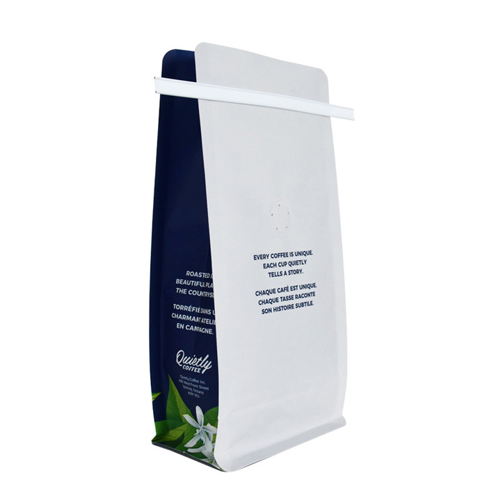 Sac à café de haute qualité 12 oz entièrement biodégradable Emballage Singapour avec cravate en étain