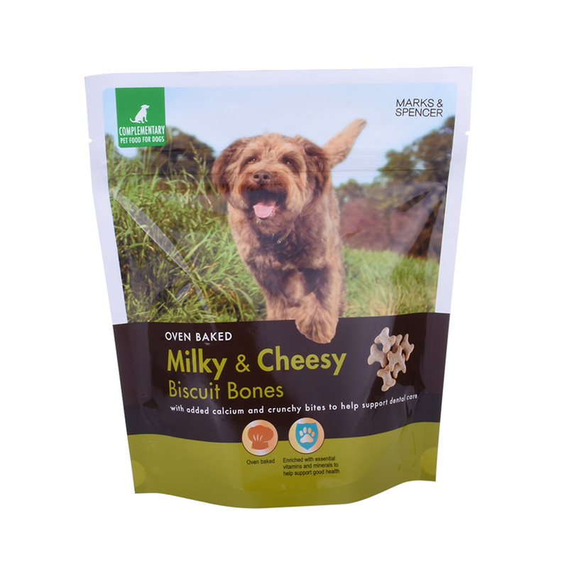 Eco Friendly Custom Design Green Stand Up Pet Food Packaging Canada Wholesale