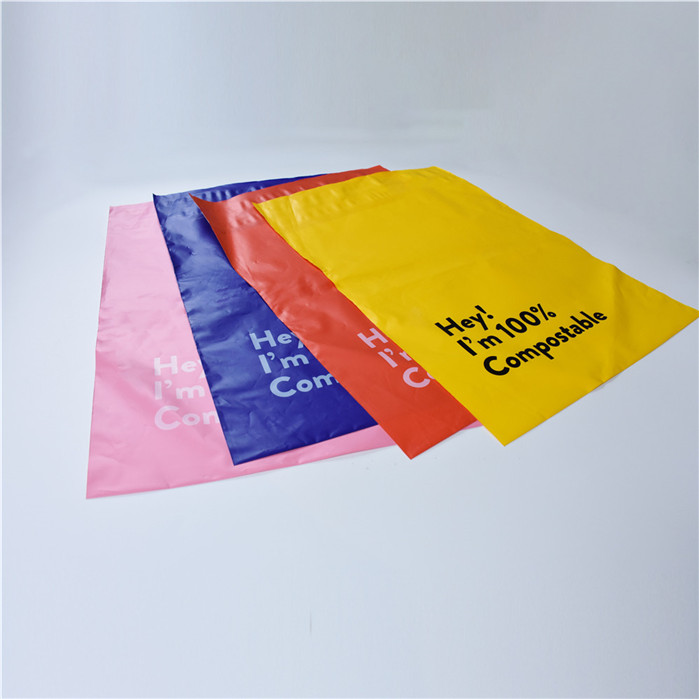 Flat biodégradable Corn Starch Eco Friendly Products Sacs Mailer Sacs