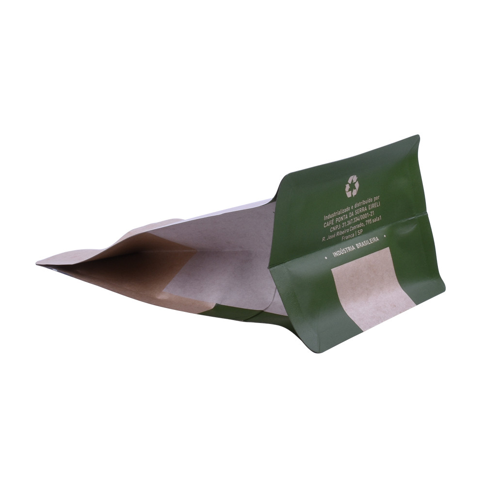 Foil en aluminium Sacs d'emballage de grains de café à fond plat avec soupape et ziplock