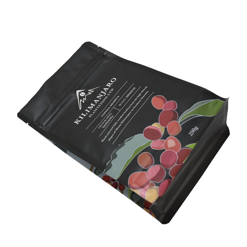 Pochettes flexibles en papier d'aluminium à fermeture à glissière au fond de la boîte kraft