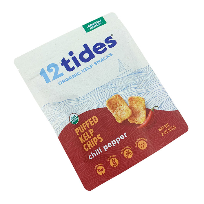 Sac de collation à biscuits composés 100% durable avec fermeture à glissière par personnalisation