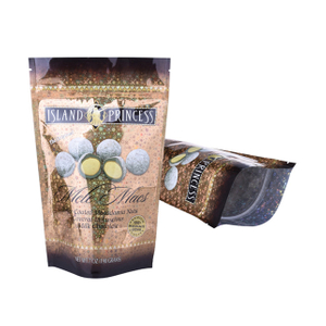 Sac à fermeture à glissière en emballage en plastique pour collation avec finition au laser