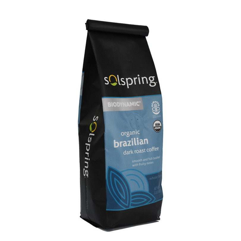 Sac à café compostable avec pochette plate barrière Amazon
